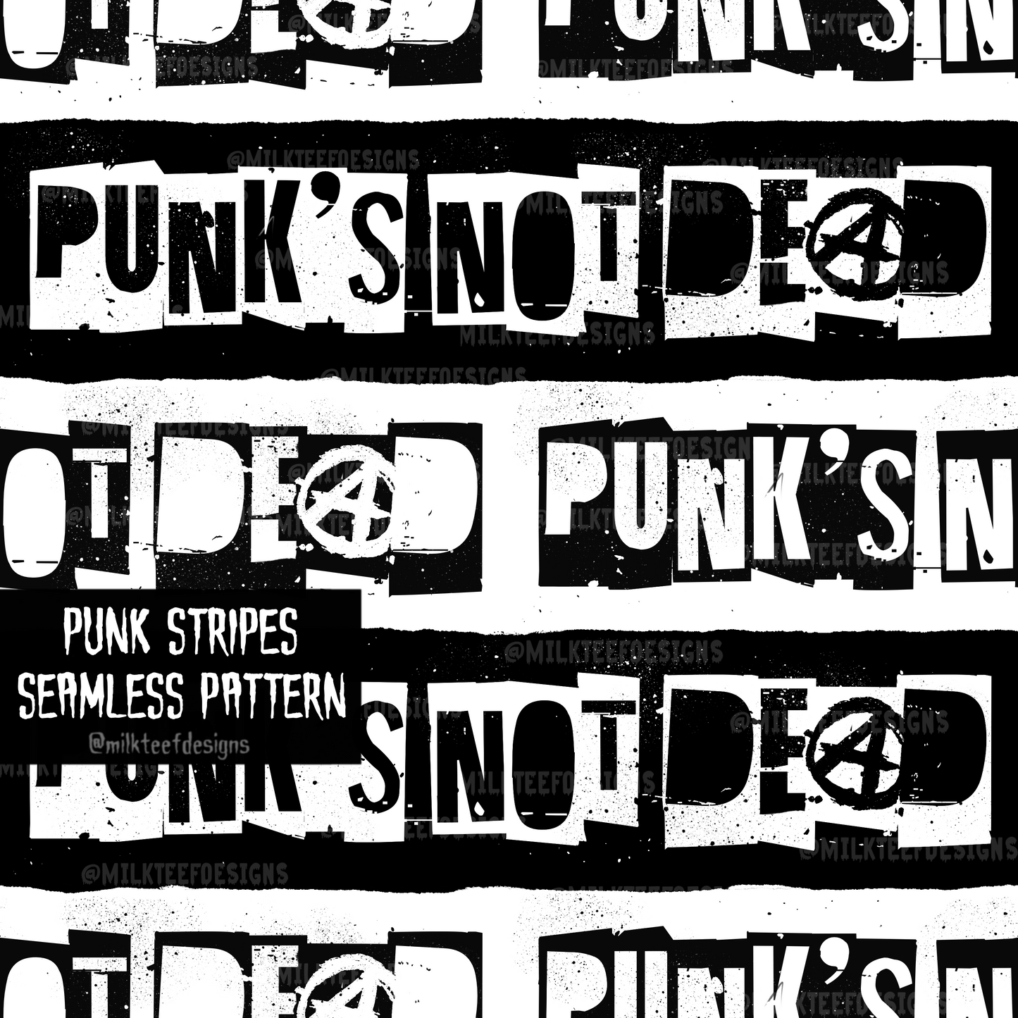 Punk Stripes / Seamless Pattern