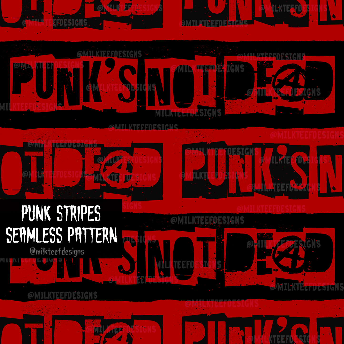 Punk Stripes / Seamless Pattern