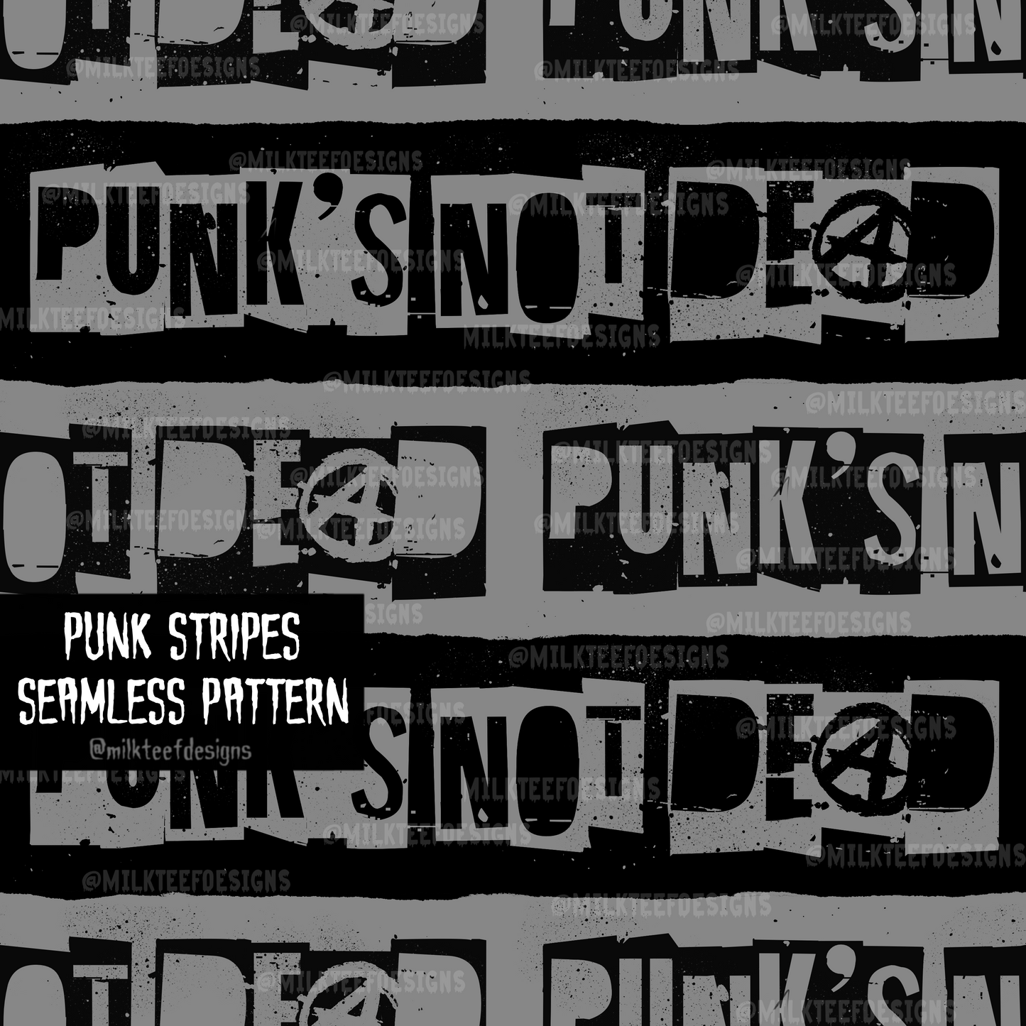 Punk Stripes / Seamless Pattern