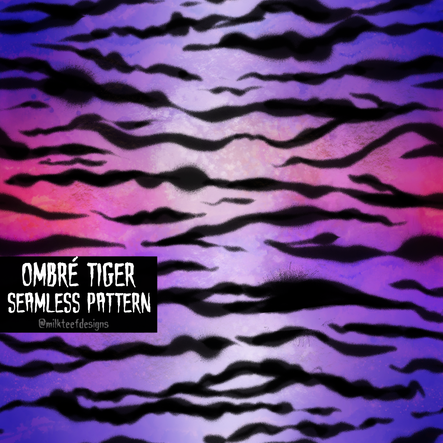 Ombre Tiger / Seamless Pattern