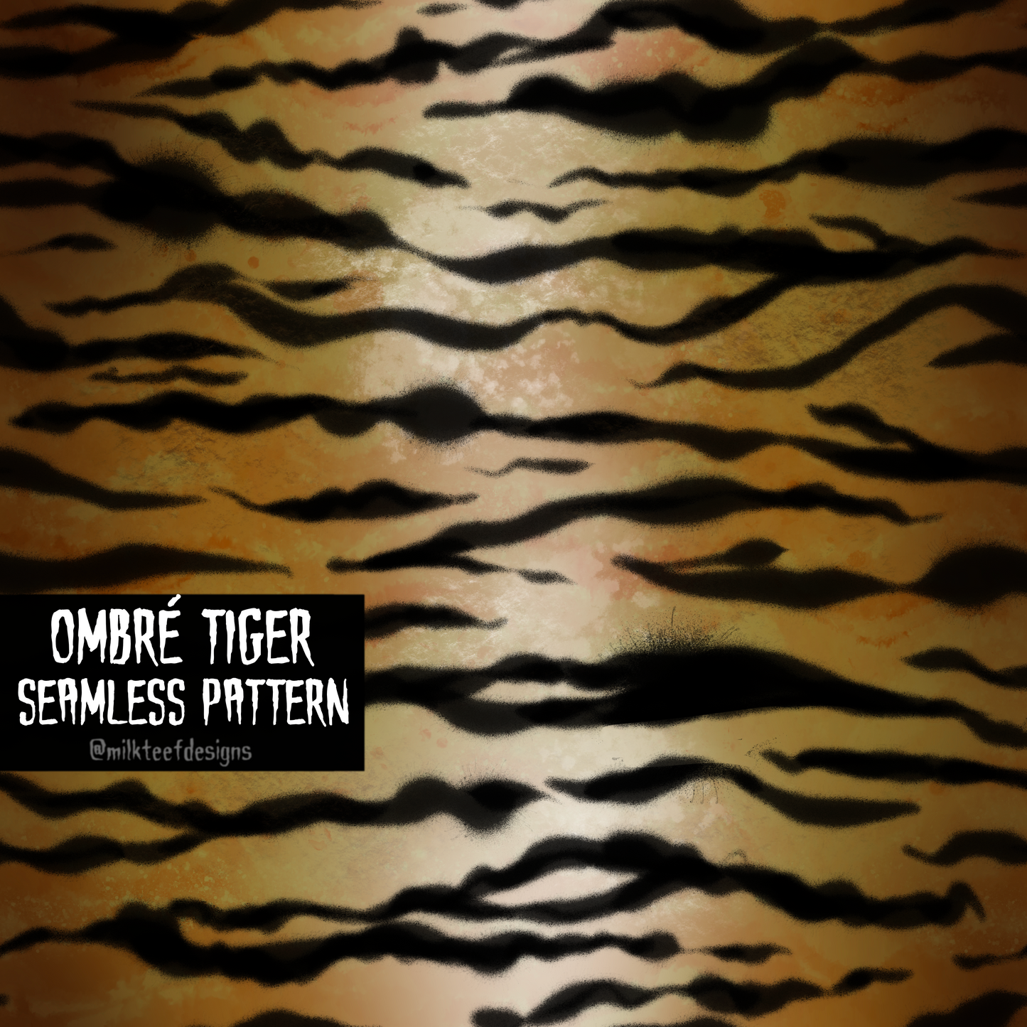 Ombre Tiger / Seamless Pattern