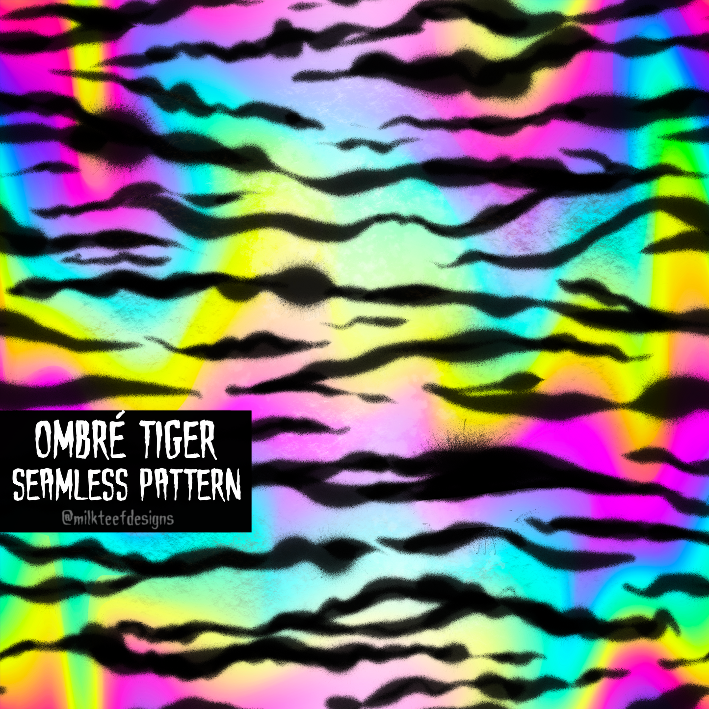 Ombre Tiger / Seamless Pattern