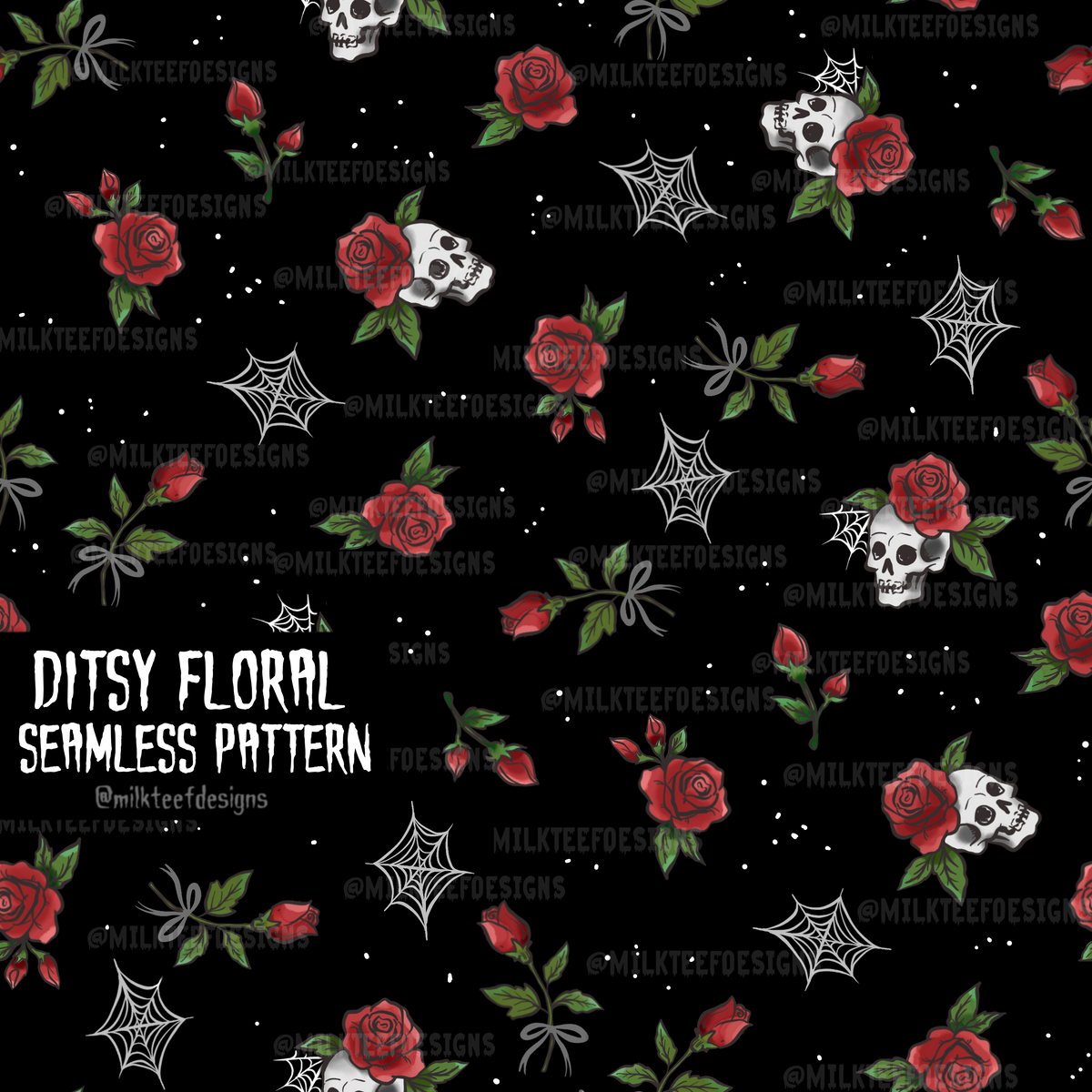 Ditsy Floral Bundle / 8 Seamless Patterns