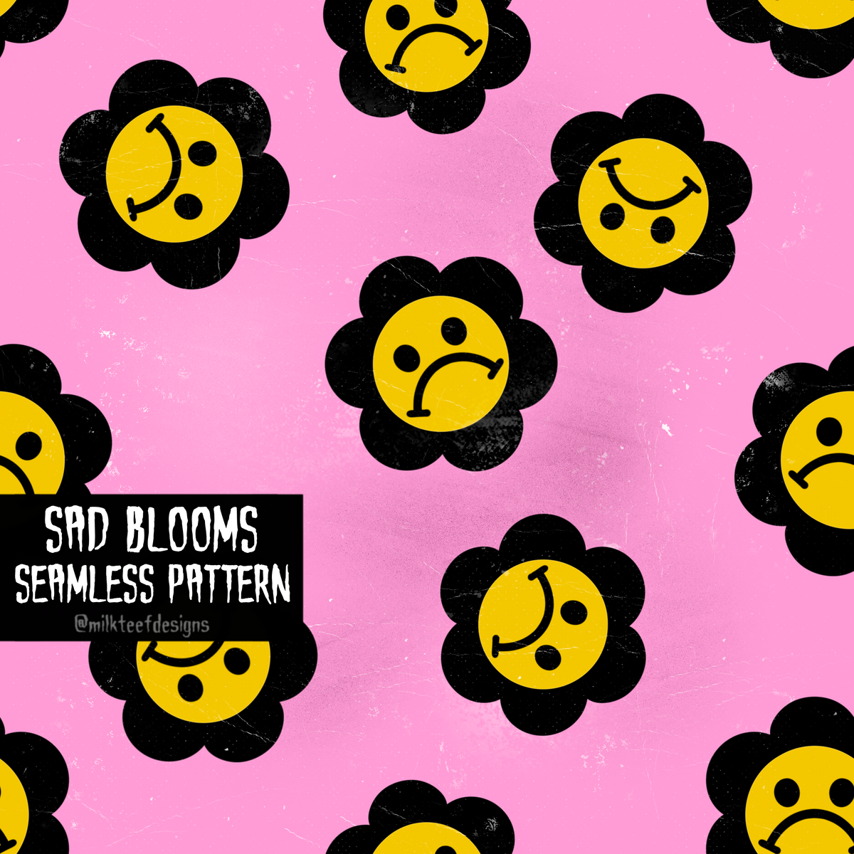 Spring Pattern Sad Sad Blooms / Seamless Pattern – milkteefdesigns