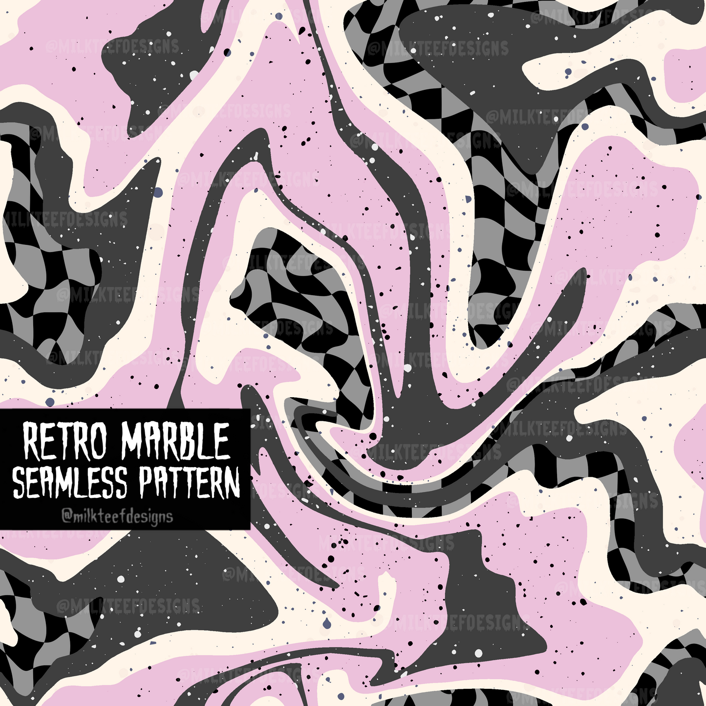 Retro Marble / Seamless Pattern