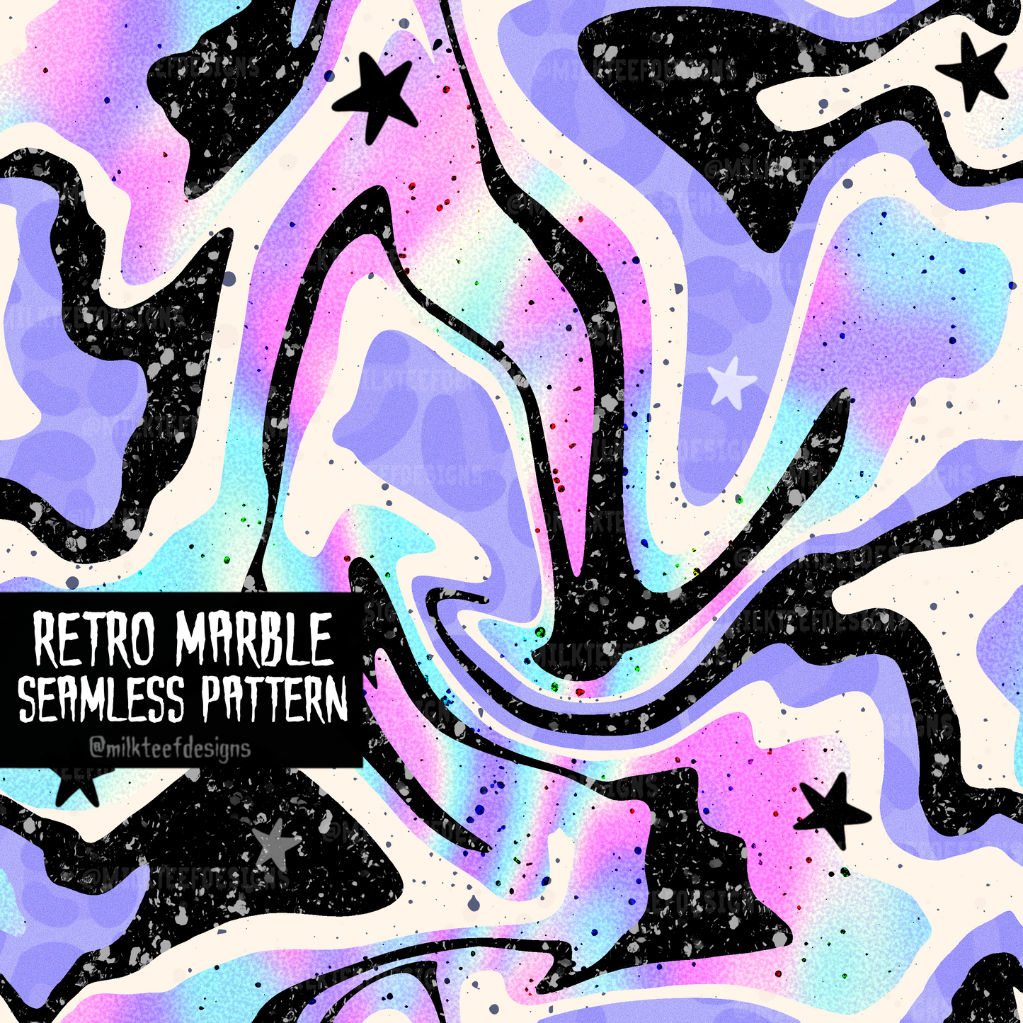 Retro Marble / Seamless Pattern