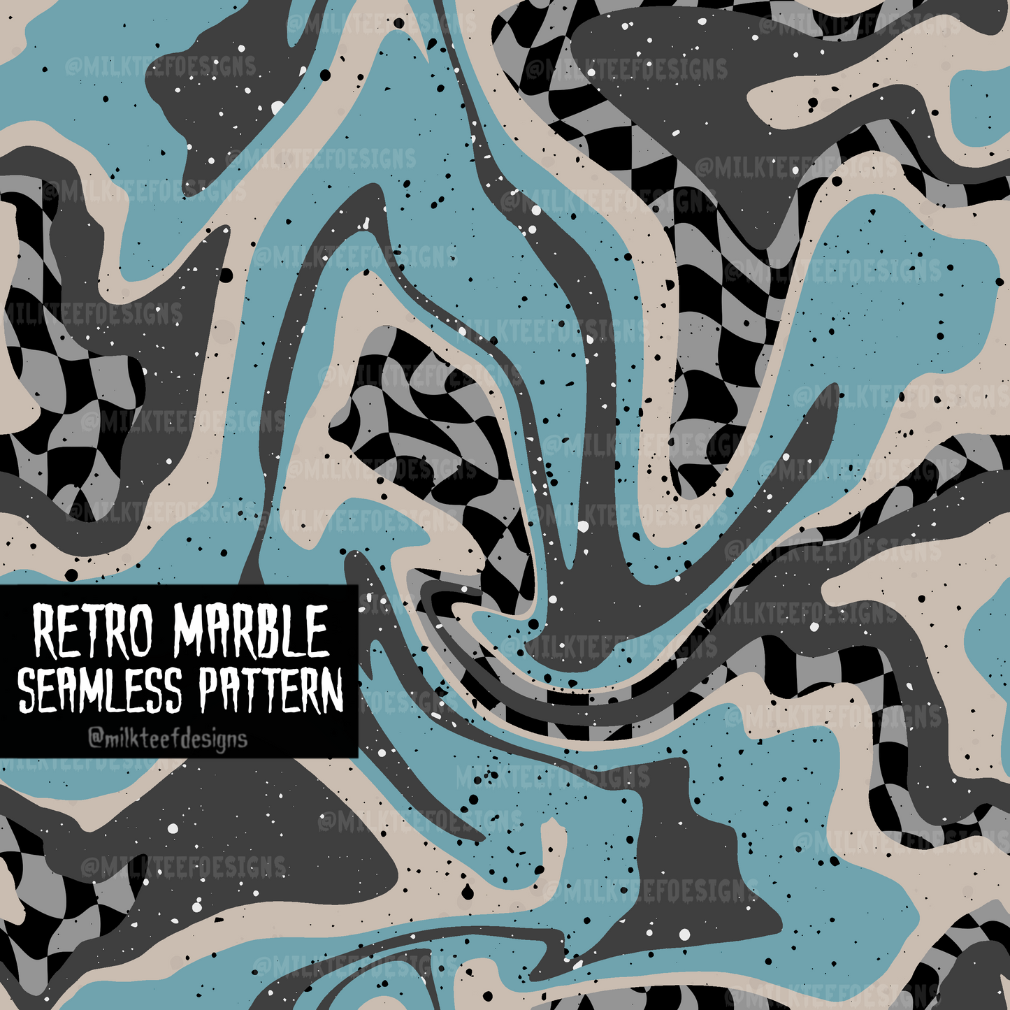 Retro Marble / Seamless Pattern