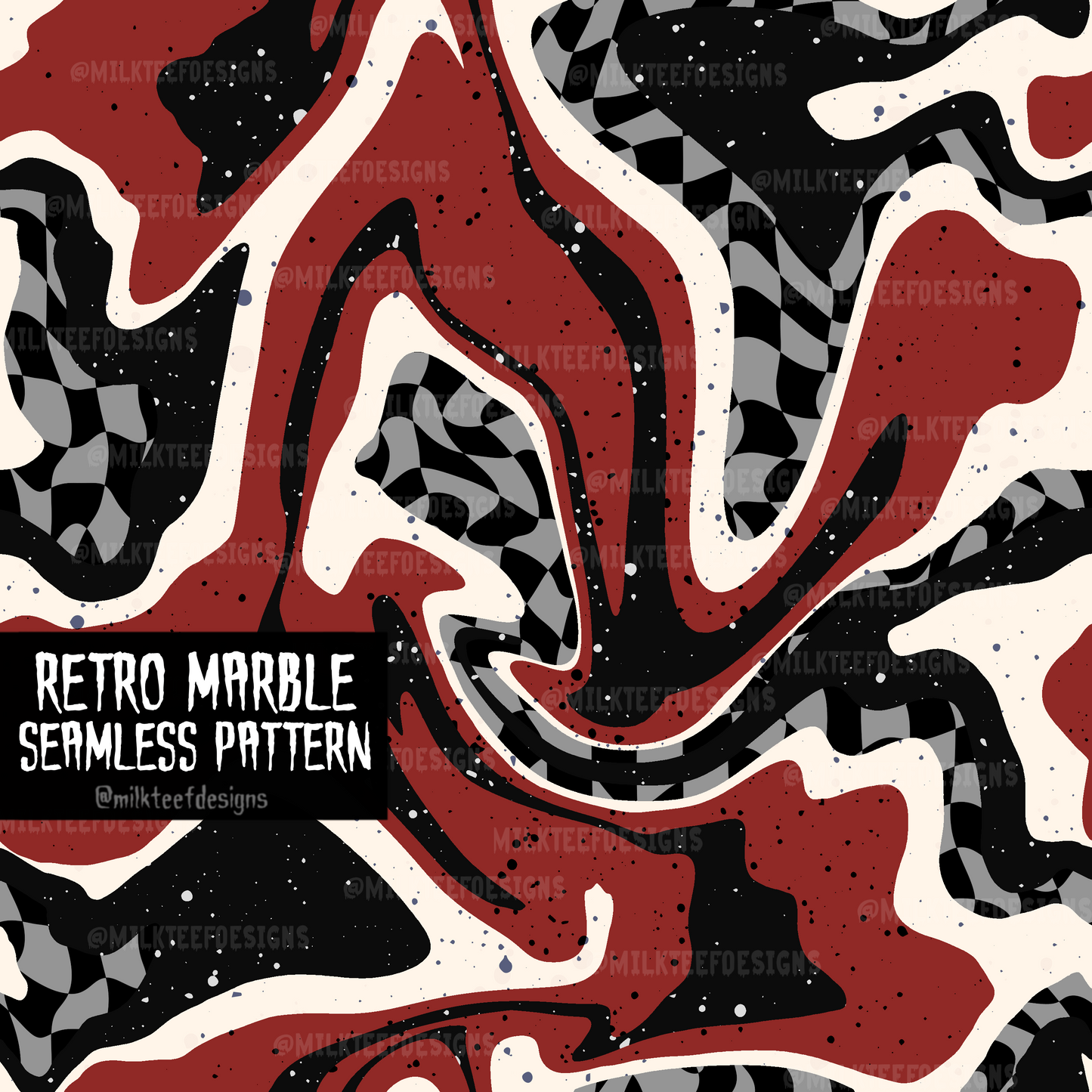 Retro Marble / Seamless Pattern