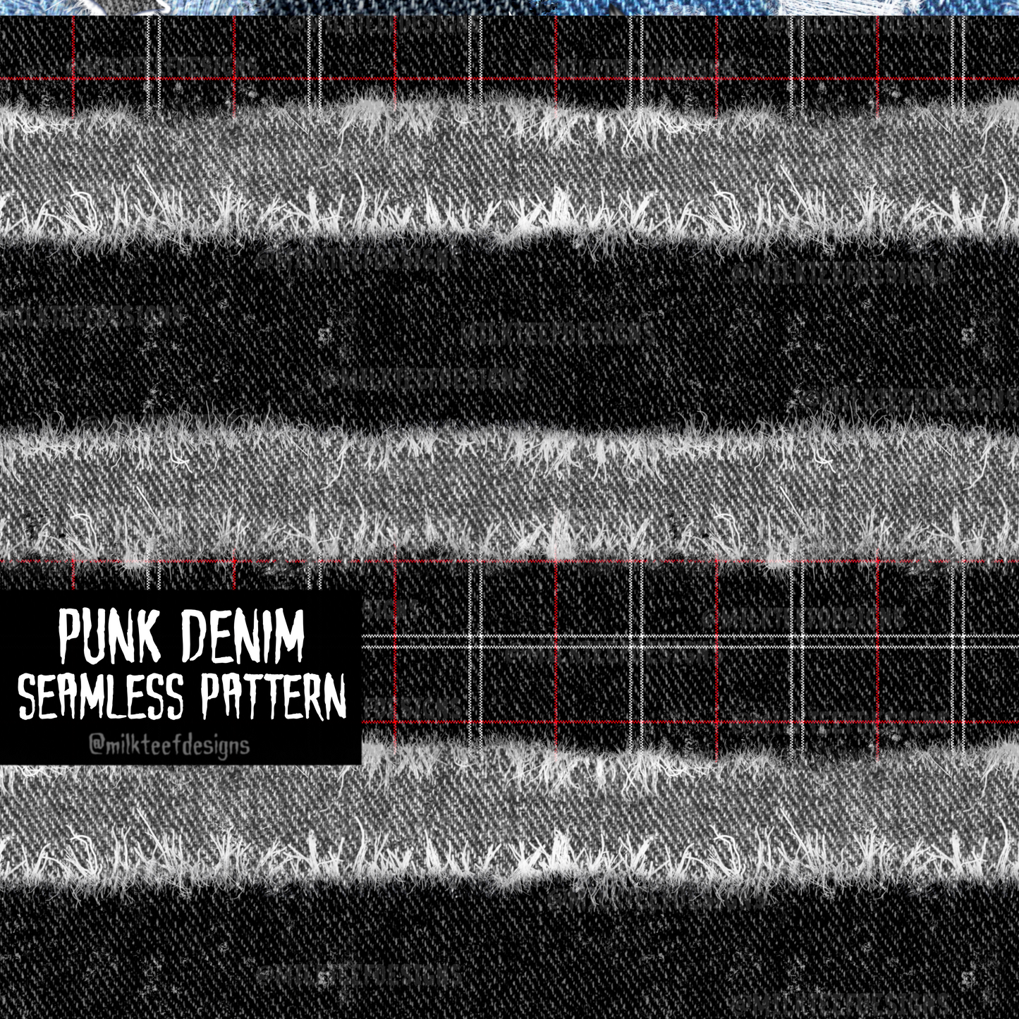 Punk Denim / Seamless Pattern