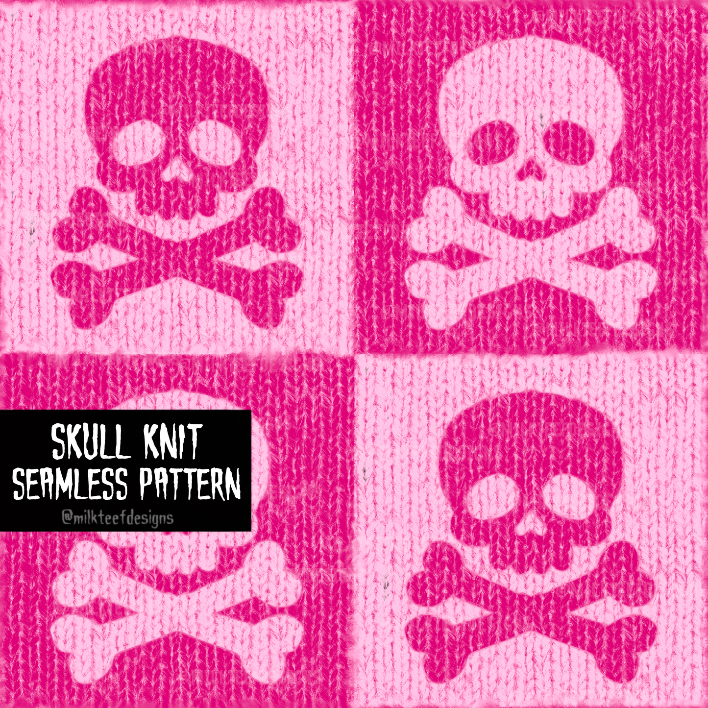 Skull Knit / Seamless Pattern