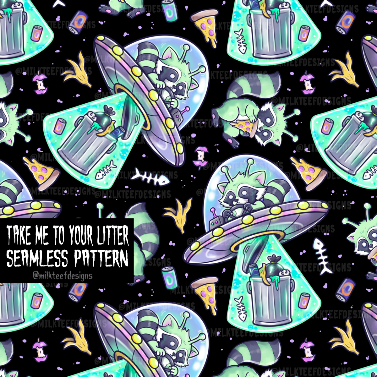 Take Me To Your Litter / Seamless Pattern