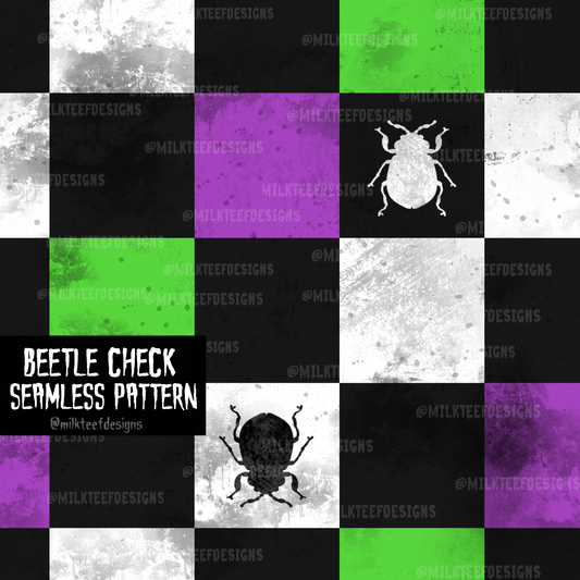 Beetle Check / Seamless Pattern