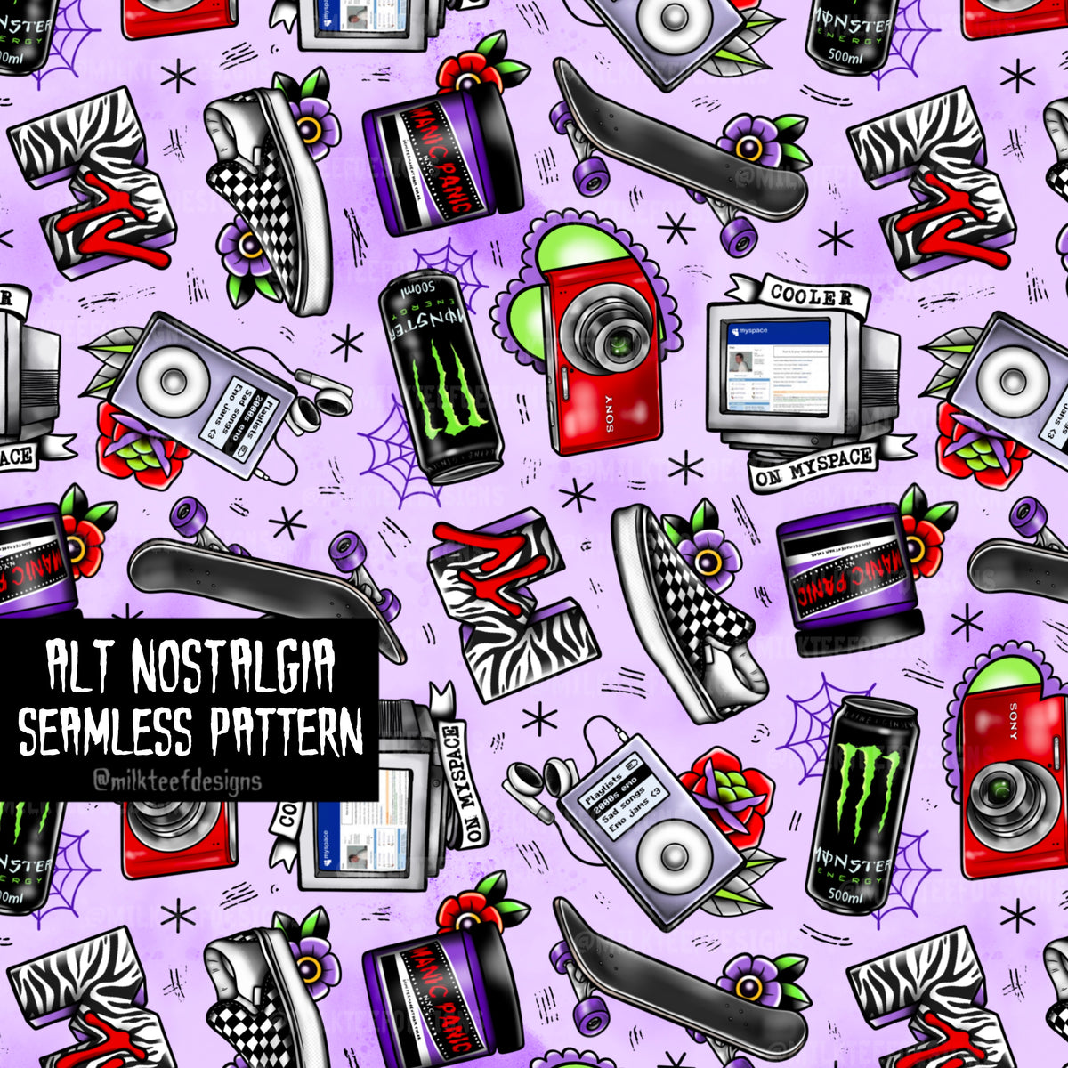 Alt Nostalgia / Seamless Pattern