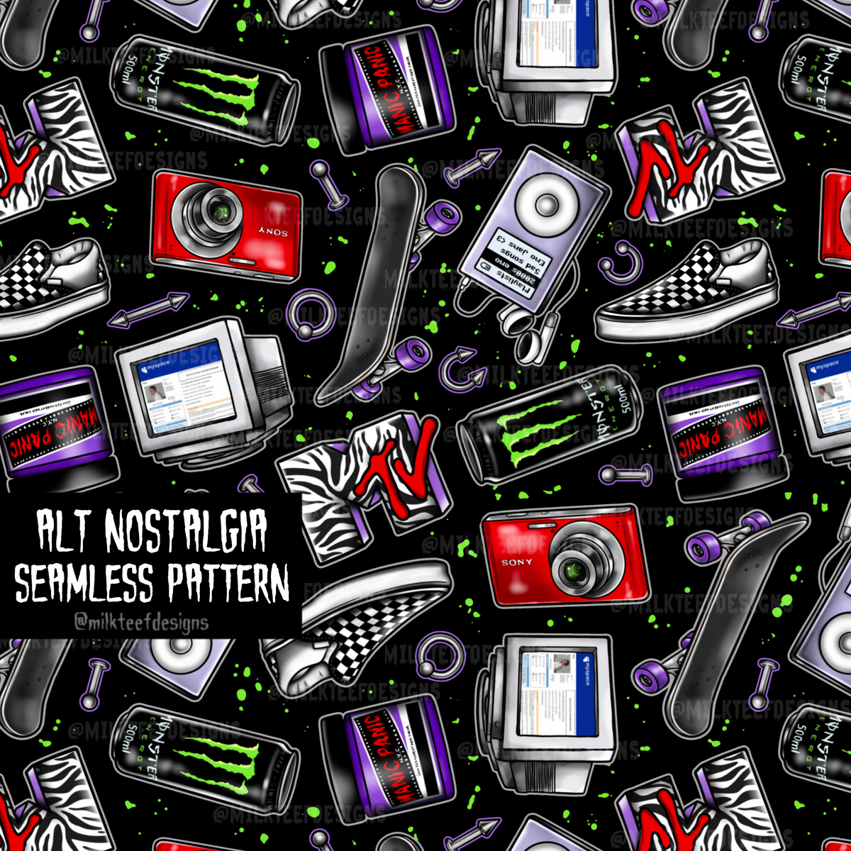 Alt Nostalgia / Seamless Pattern