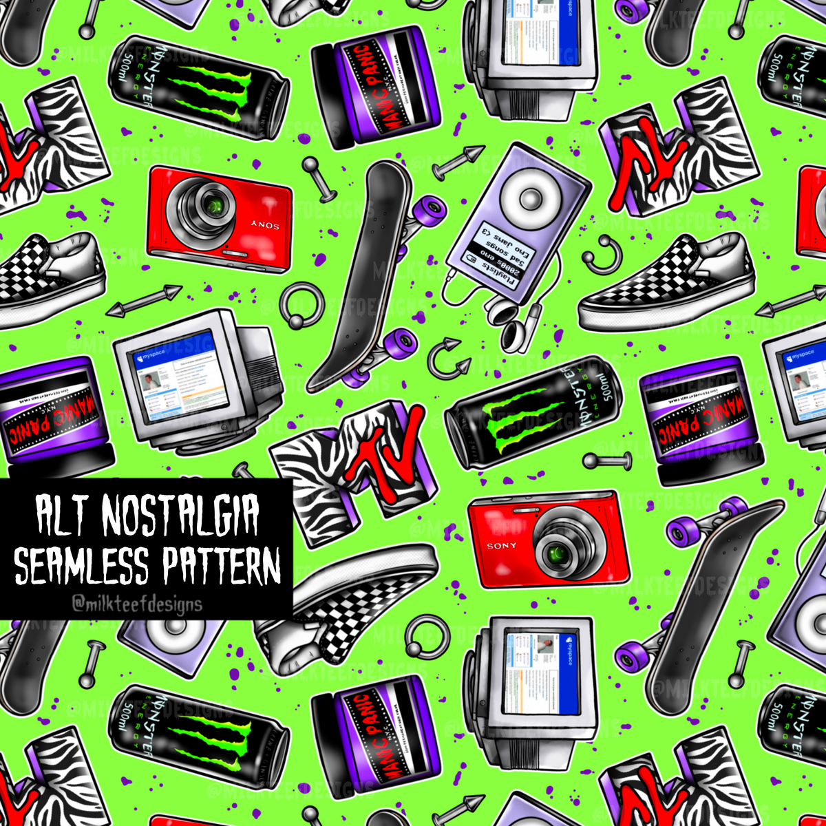 Alt Nostalgia / Seamless Pattern