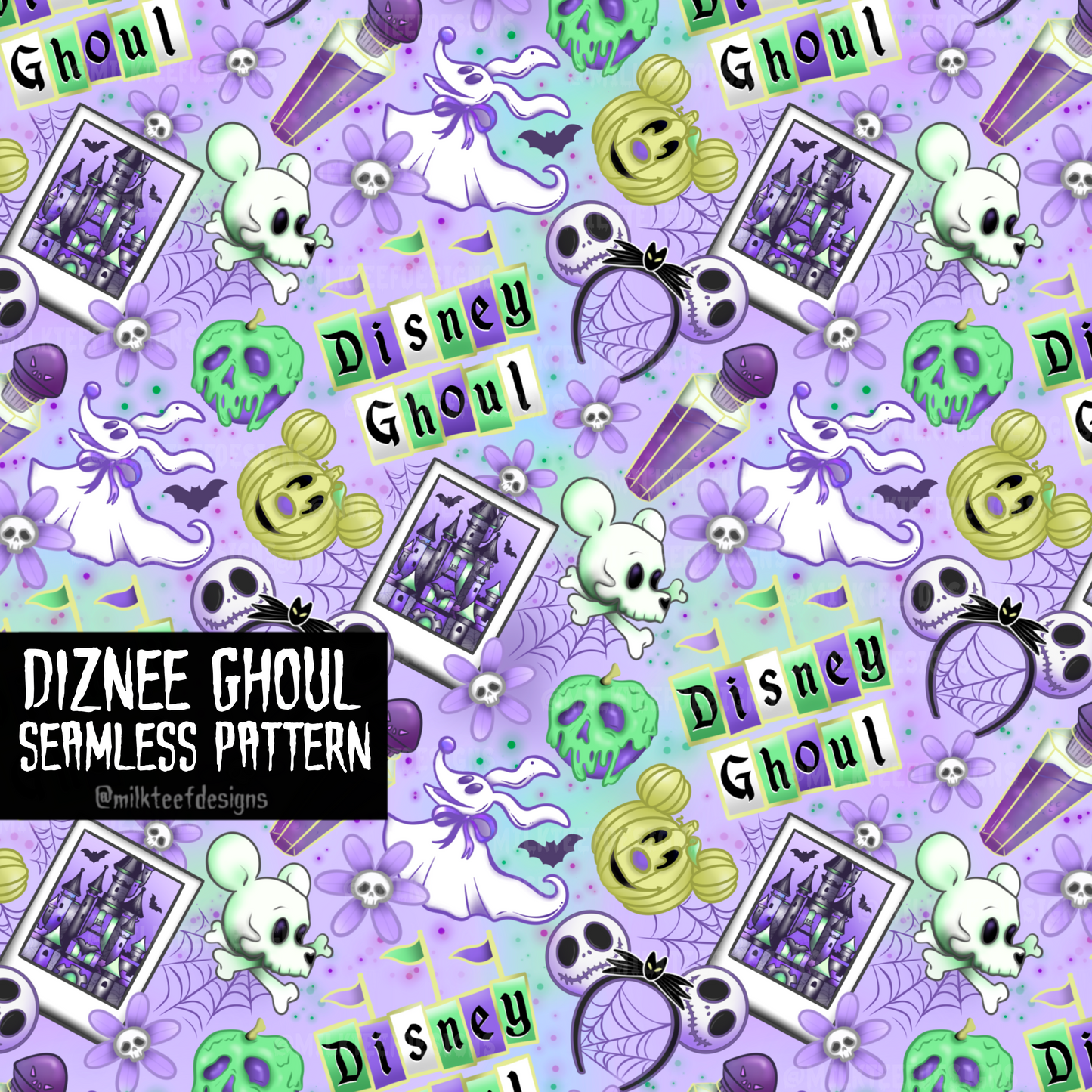 Diznee Ghoul / Seamless Pattern