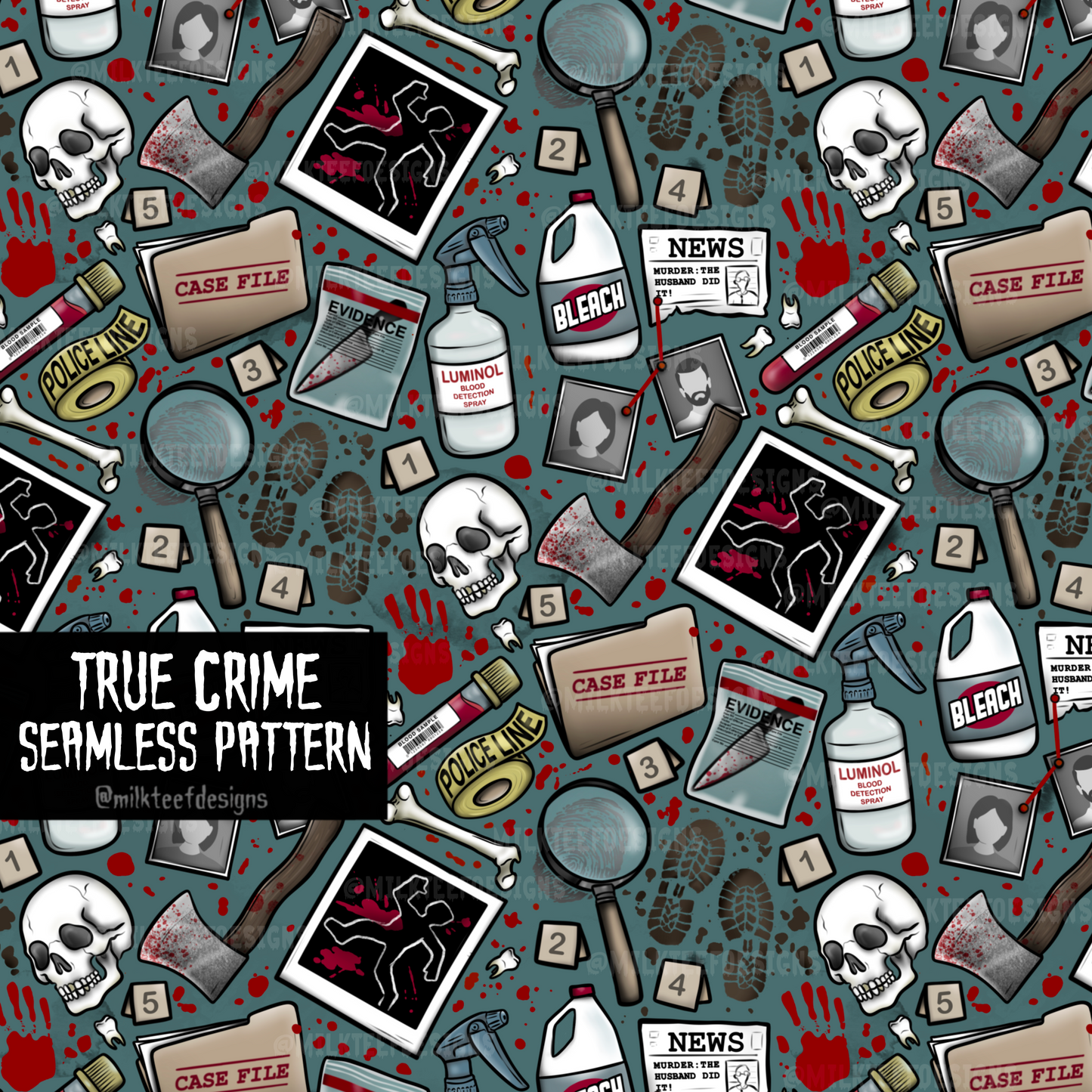 True Crime / Seamless Pattern