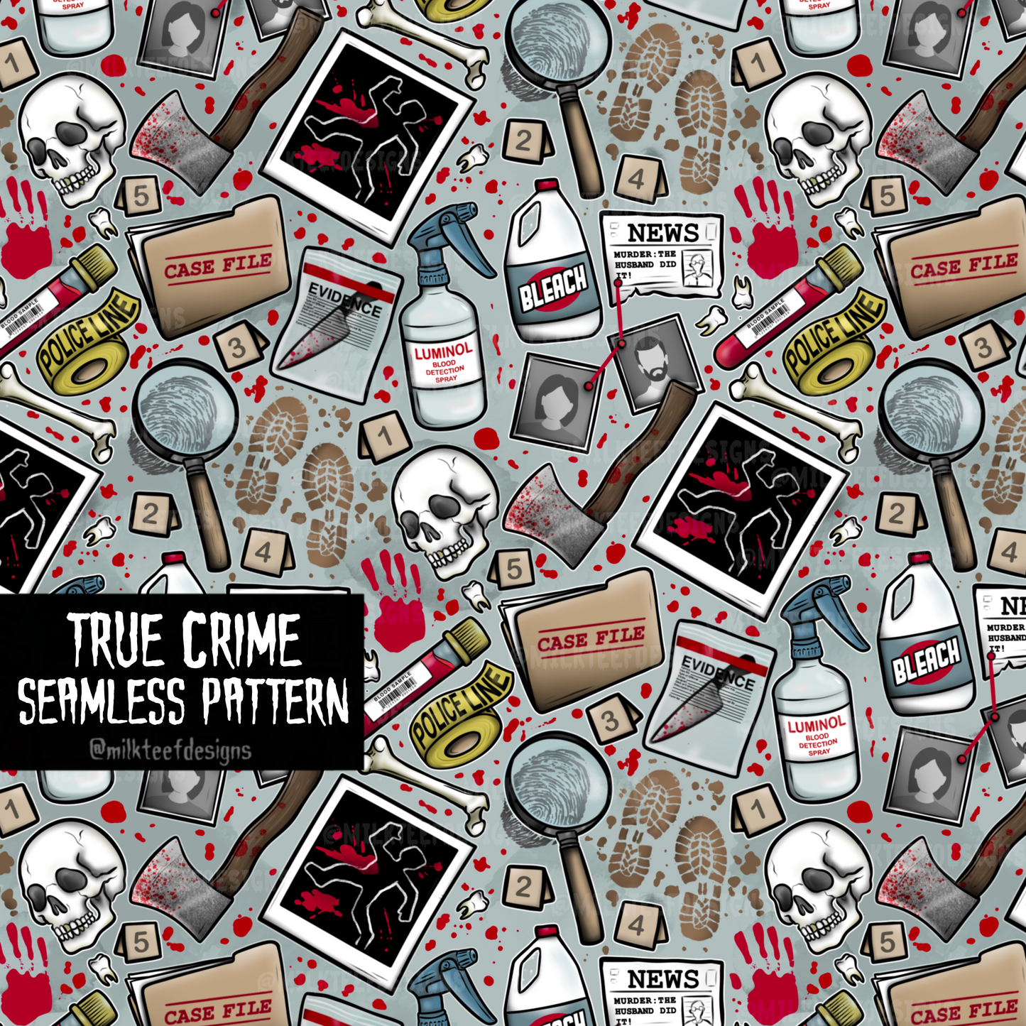 True Crime / Seamless Pattern