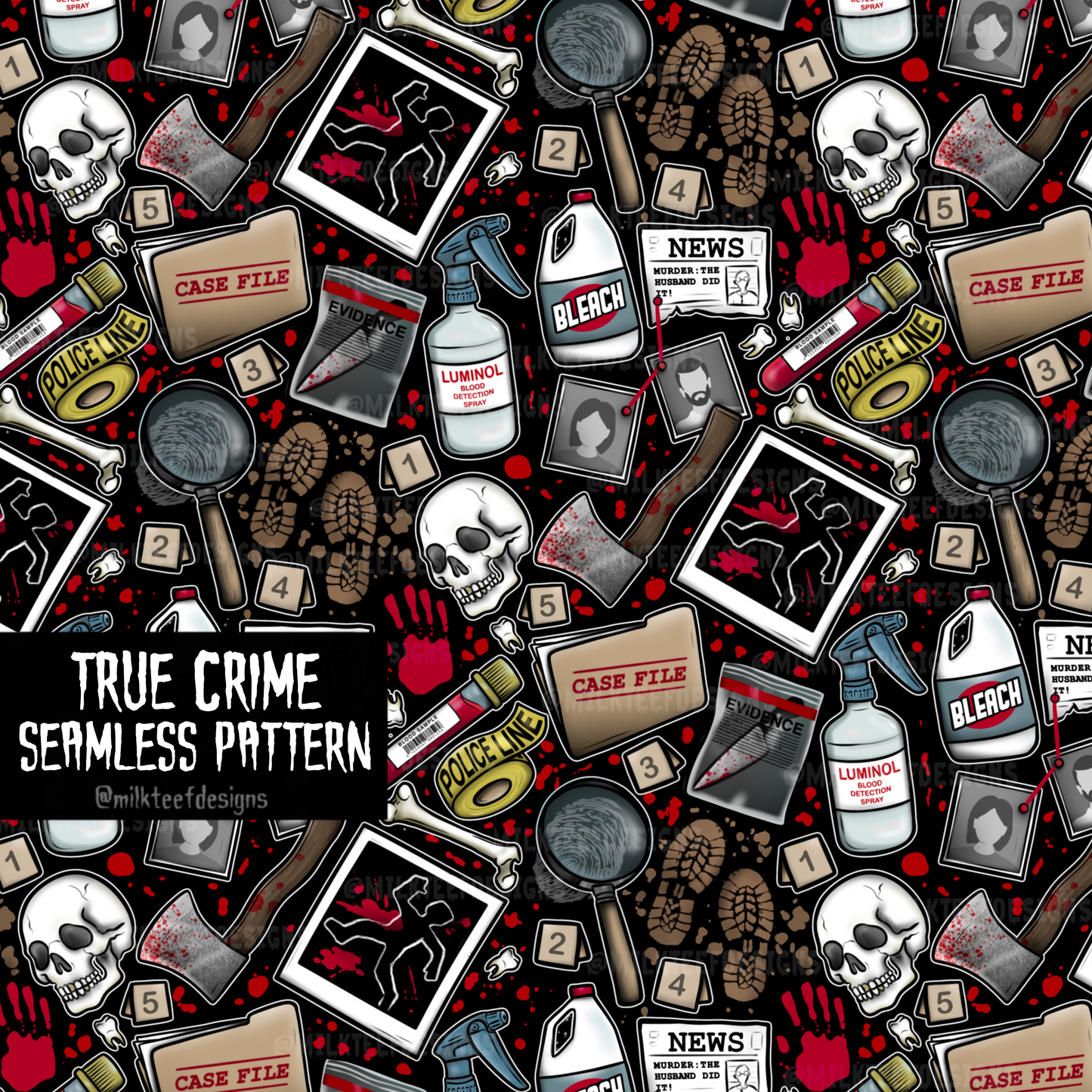 True Crime / Seamless Pattern