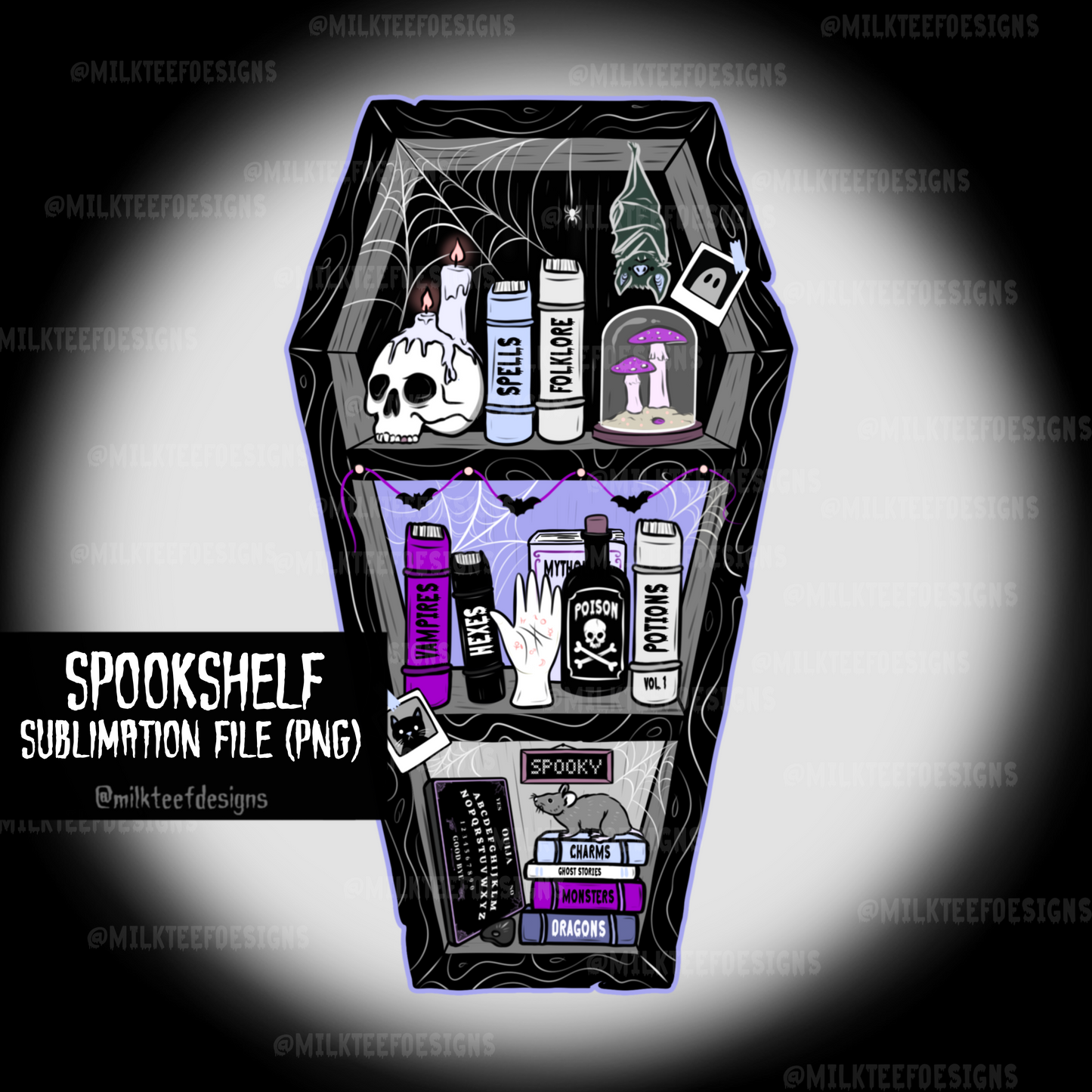 Spookshelf / Sublimation Design (PNG)