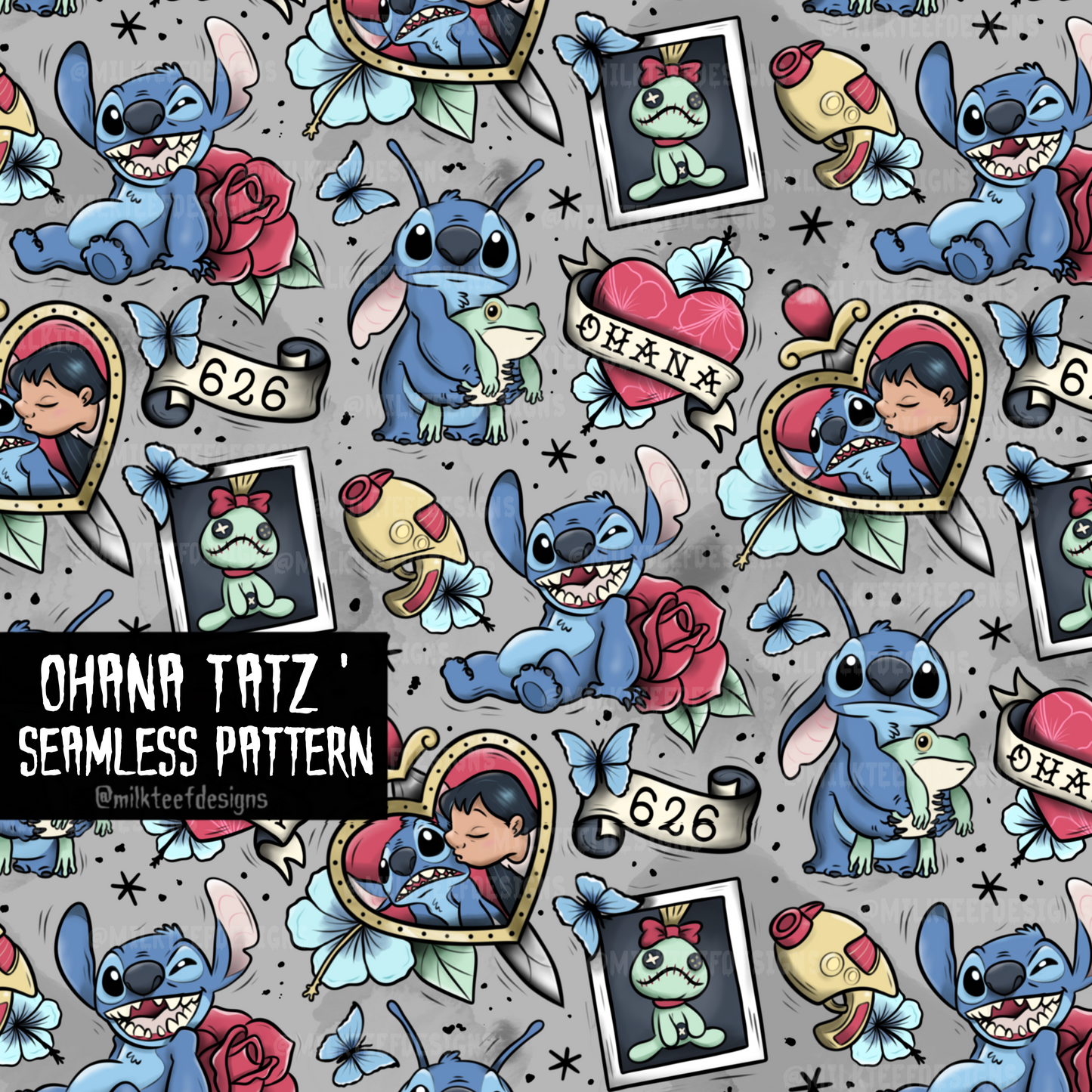 Ohana Tatz/ Seamless Pattern