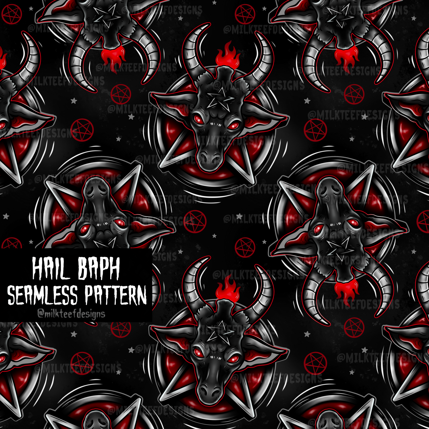 Hail Baph / Seamless Pattern