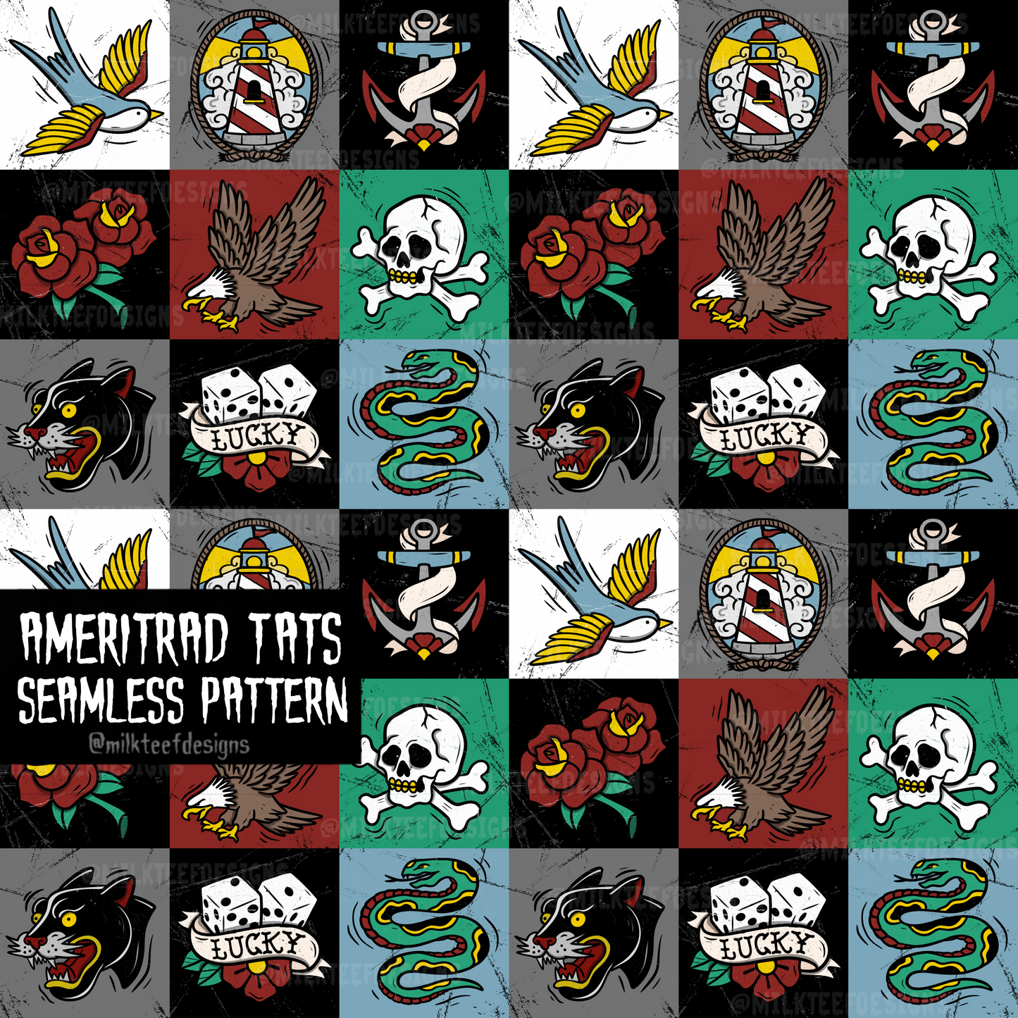 Ameritrad Tats / Seamless Pattern