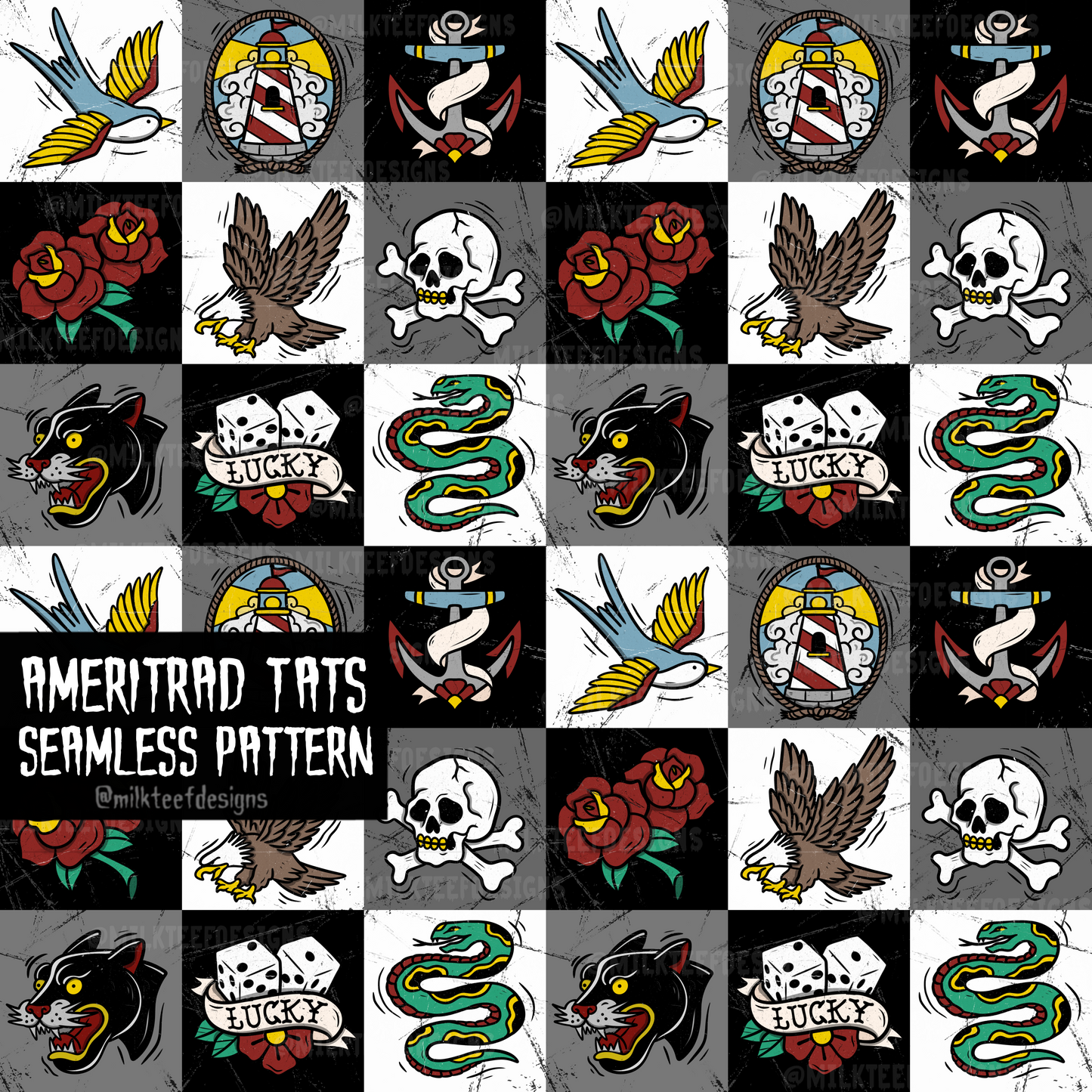 Ameritrad Tats / Seamless Pattern