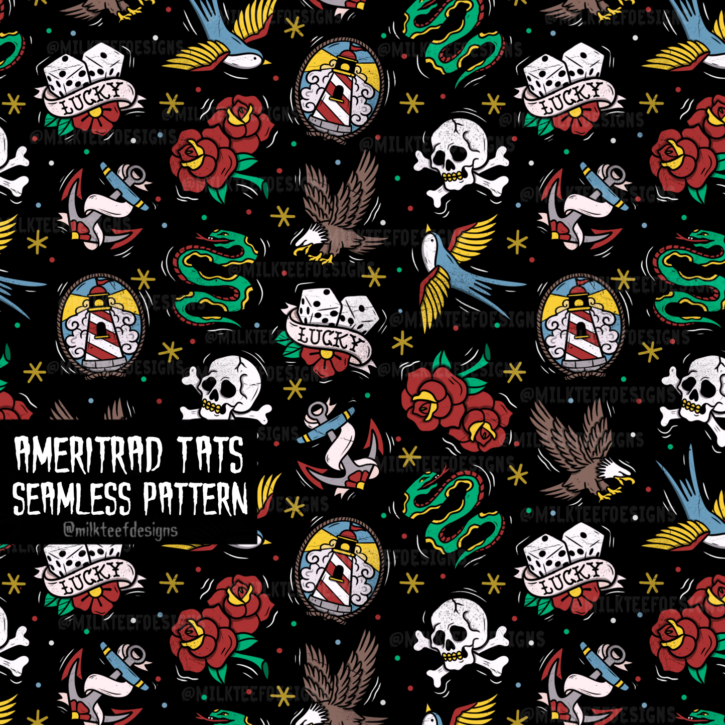 Ameritrad Tats / Seamless Pattern