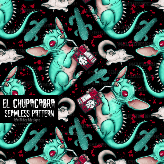 El Chupacabra / Seamless Pattern