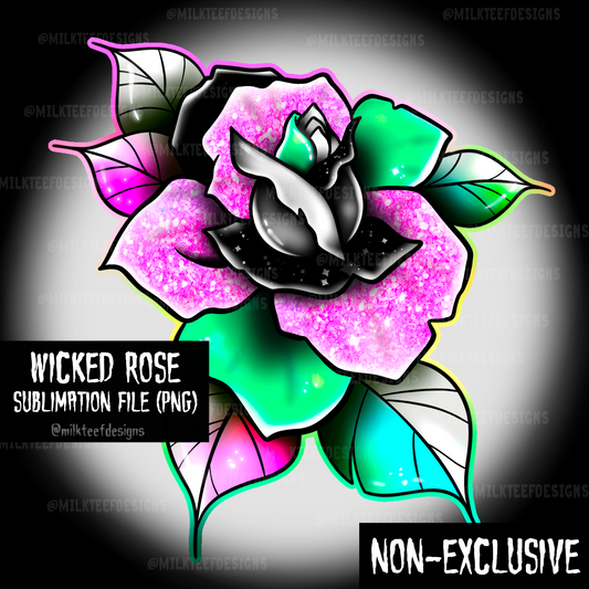 Wicked Rose / Sublimation Design (PNG)