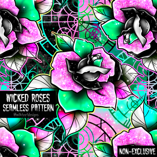 Wicked Roses / Seamless Pattern