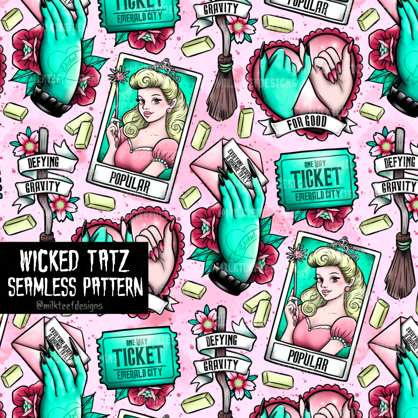 Wicked Tatz / Seamless Pattern