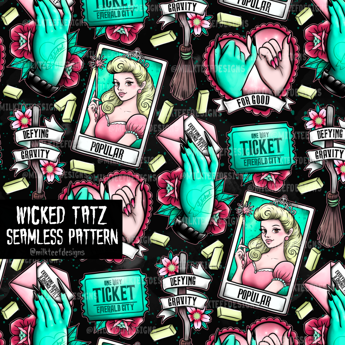 Wicked Tatz / Seamless Pattern