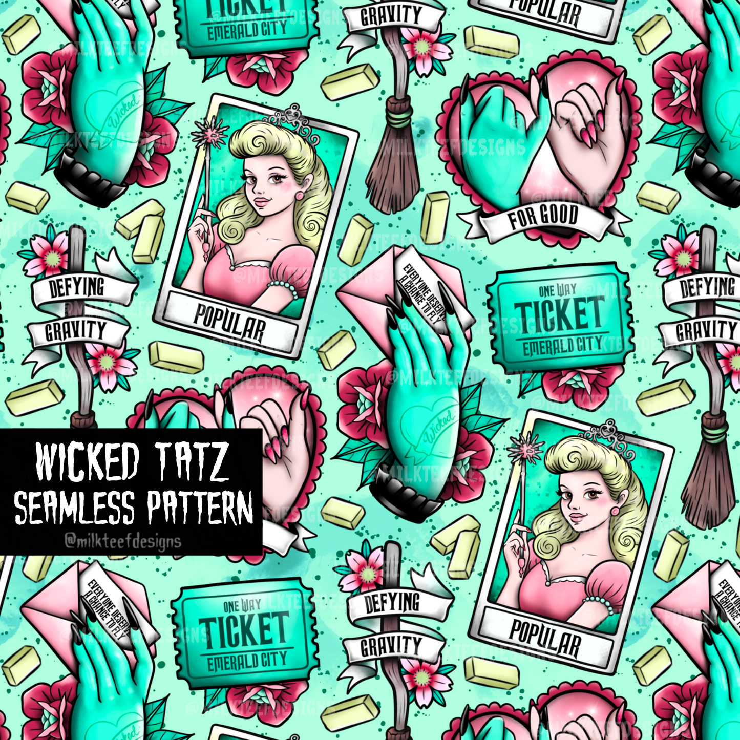 Wicked Tatz / Seamless Pattern