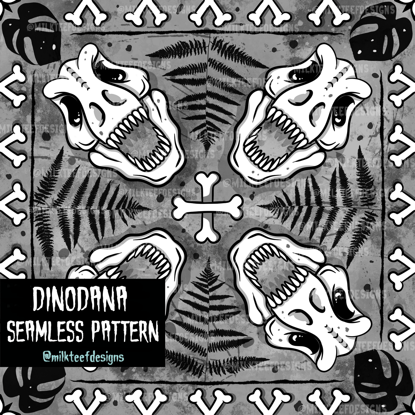 Dinodana / Seamless Pattern