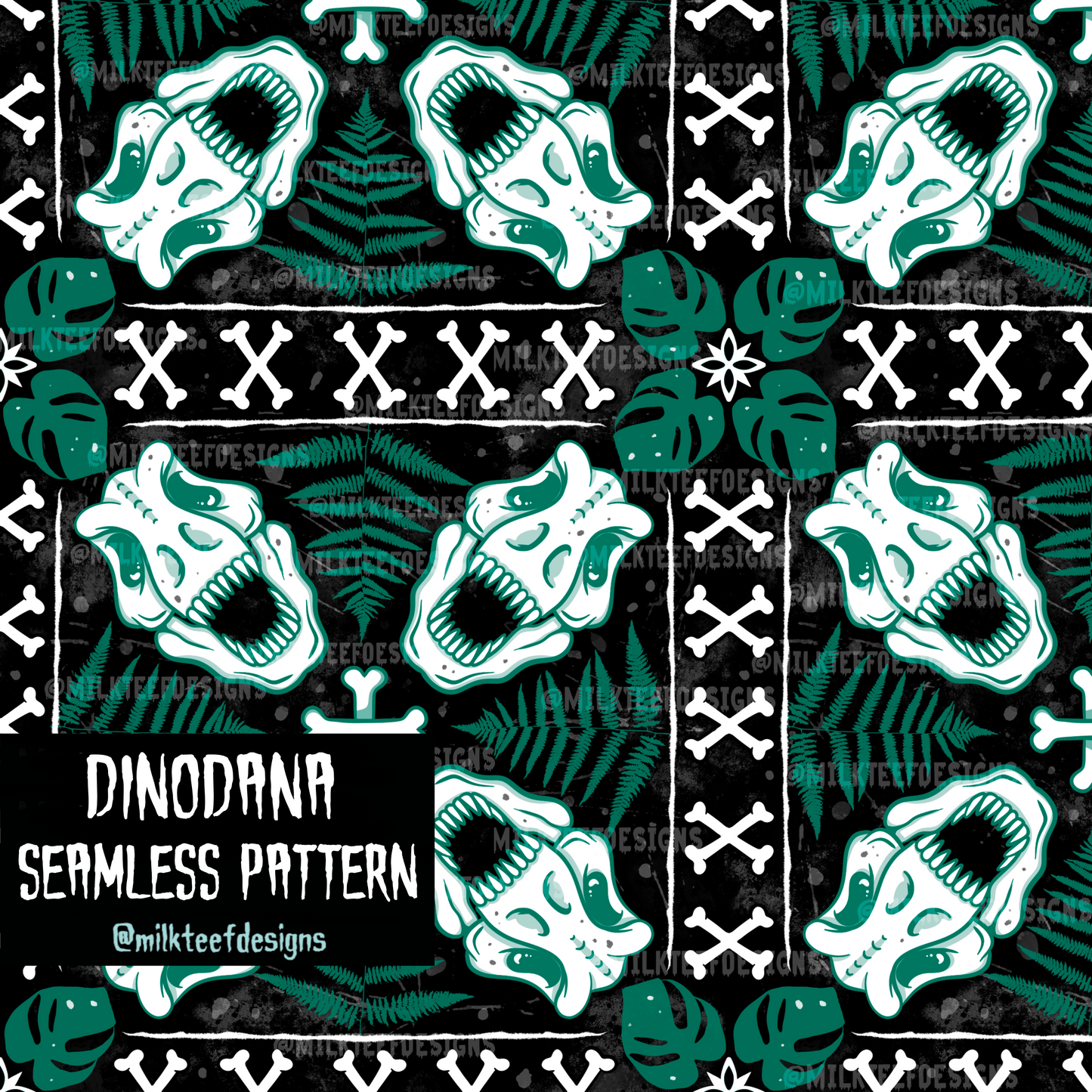 Dinodana / Seamless Pattern