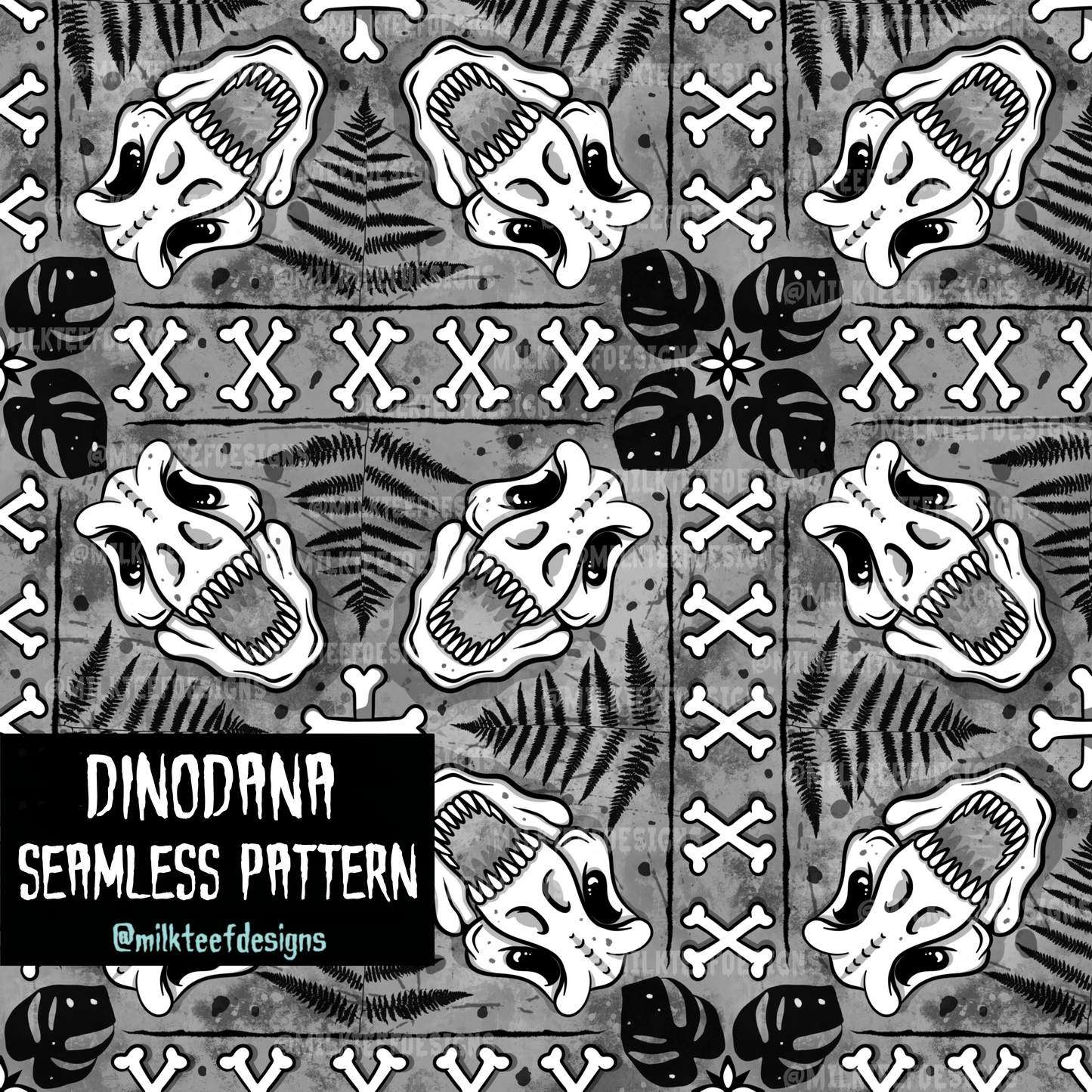 Dinodana / Seamless Pattern