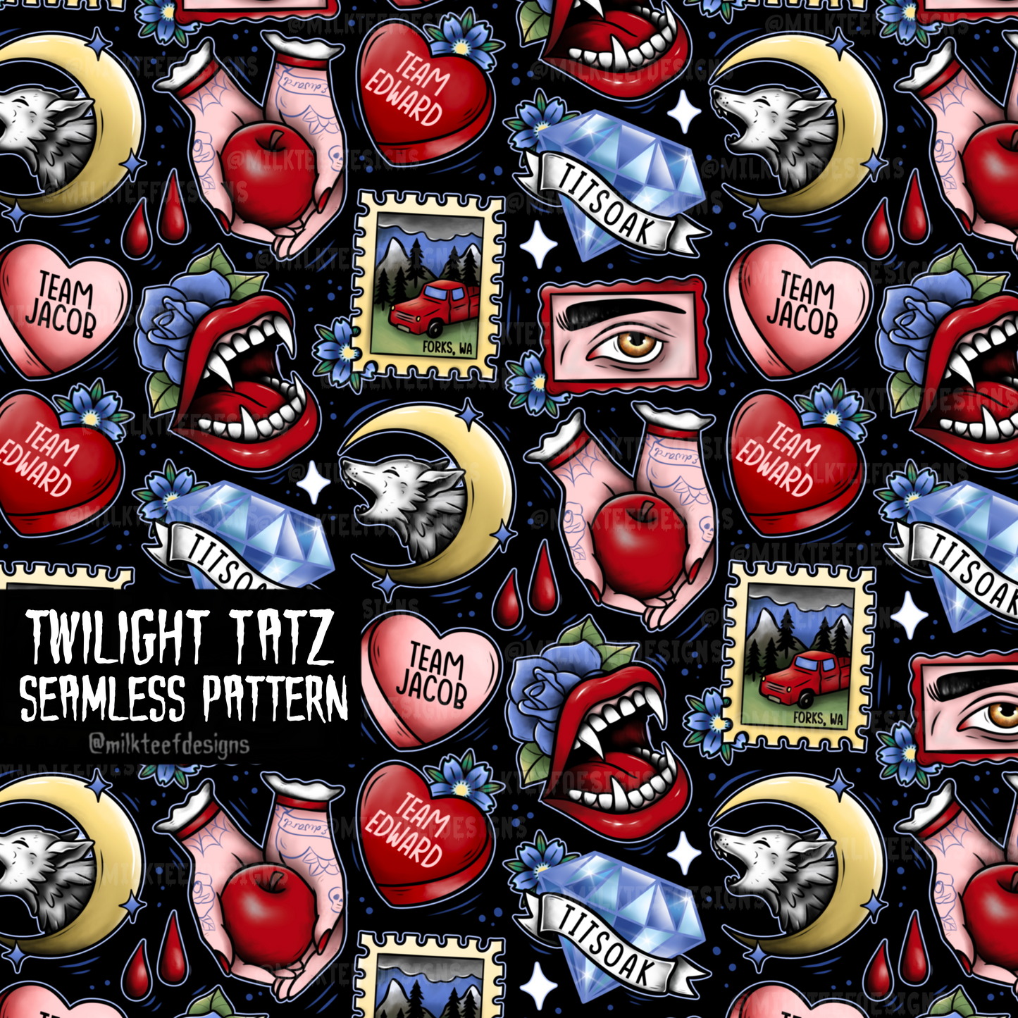 Twilight Tatz / Seamless Pattern