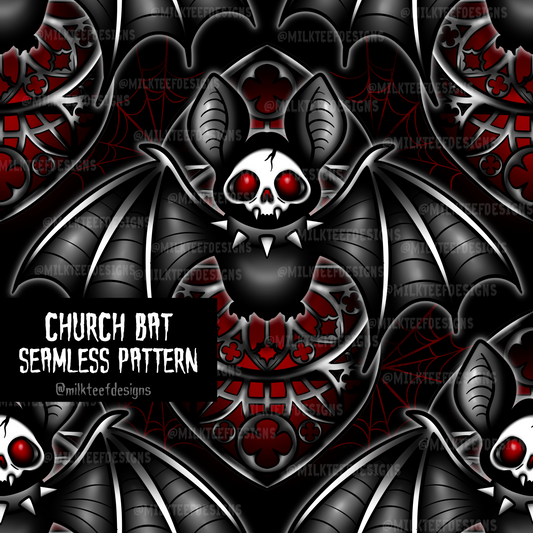 Church Bat / Seamless Pattern