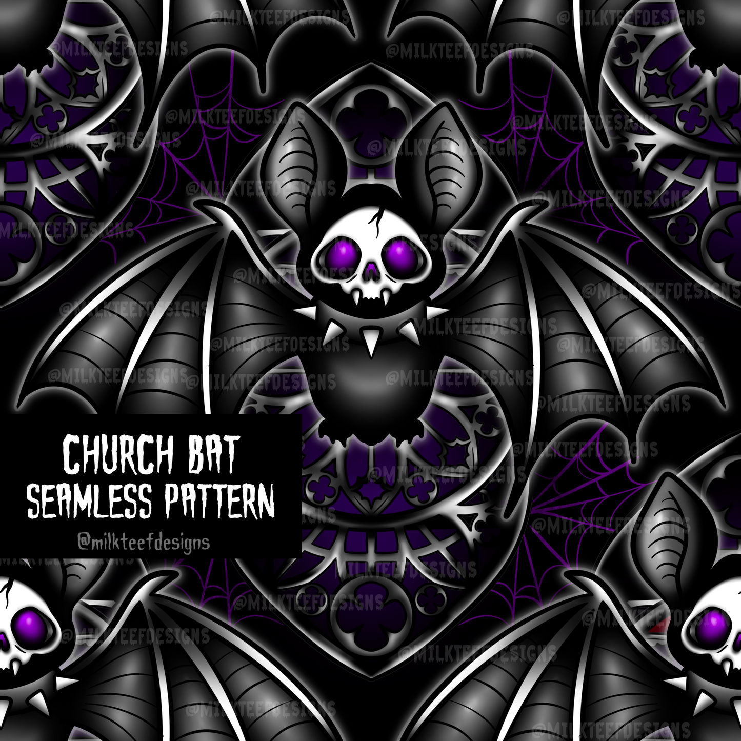 Church Bat / Seamless Pattern