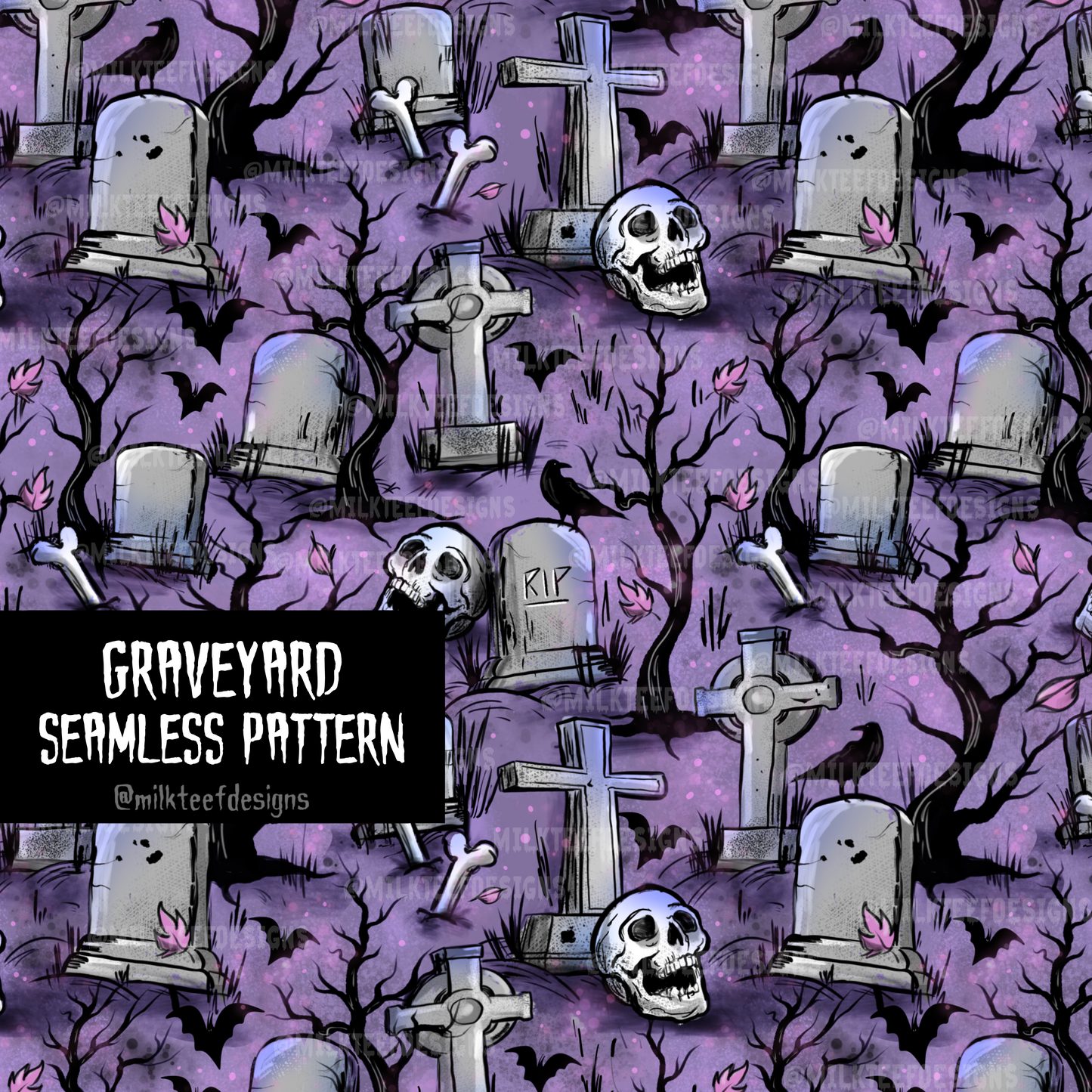 Graveyard / Seamless Pattern