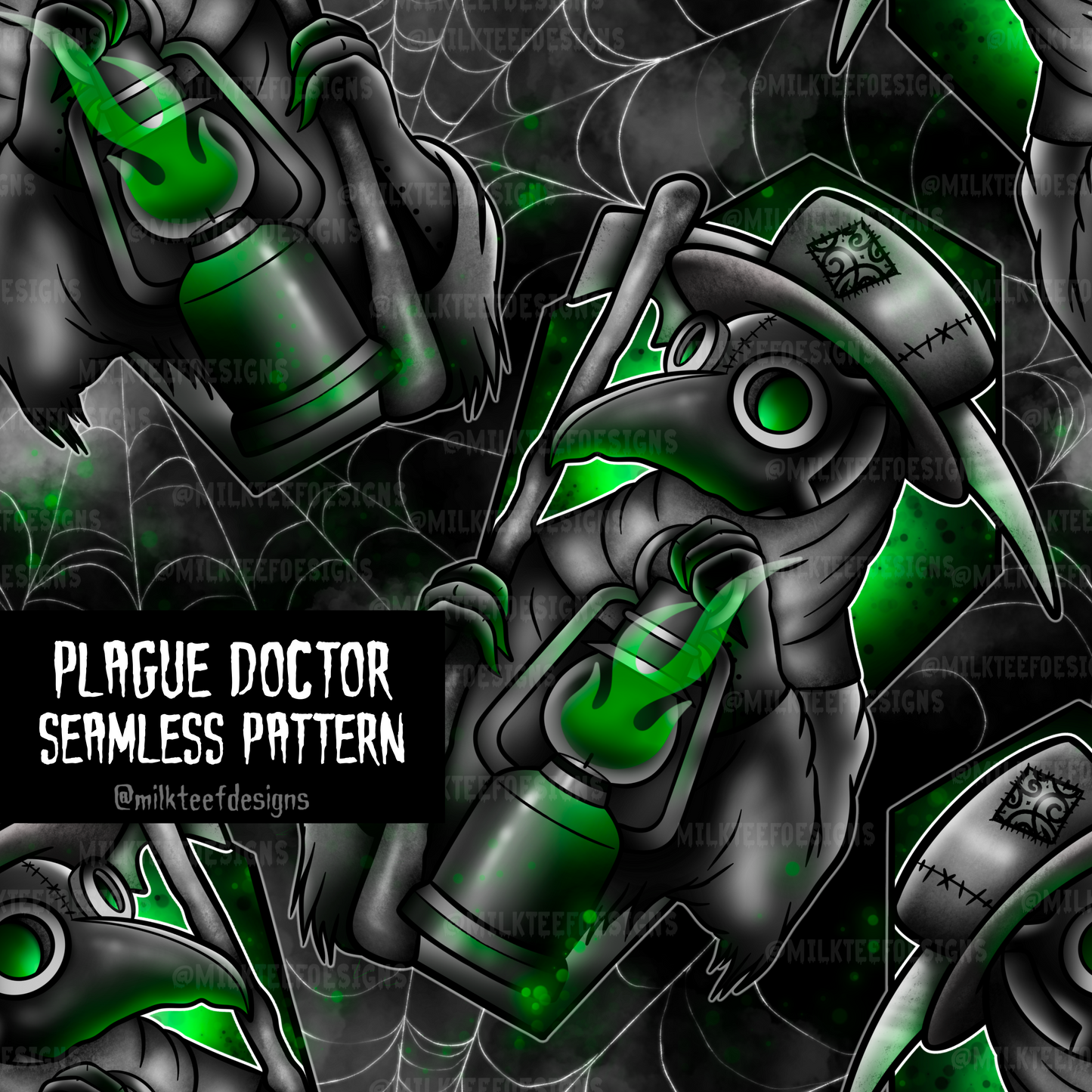 Plague Doctor / Seamless Pattern