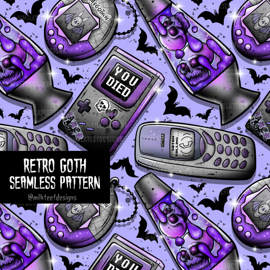 Retro Goth / Seamless Pattern