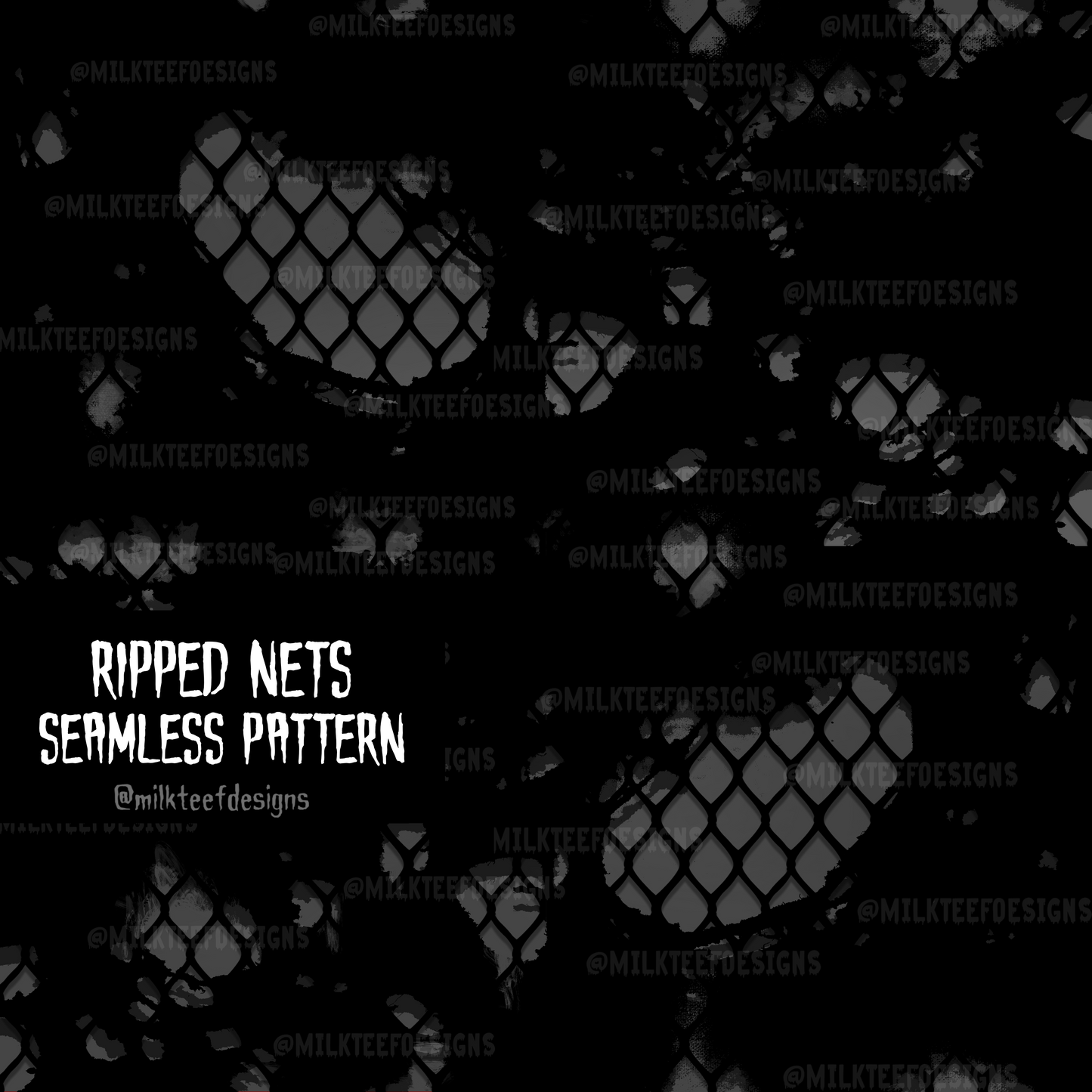 Ripped Nets / Seamless Pattern