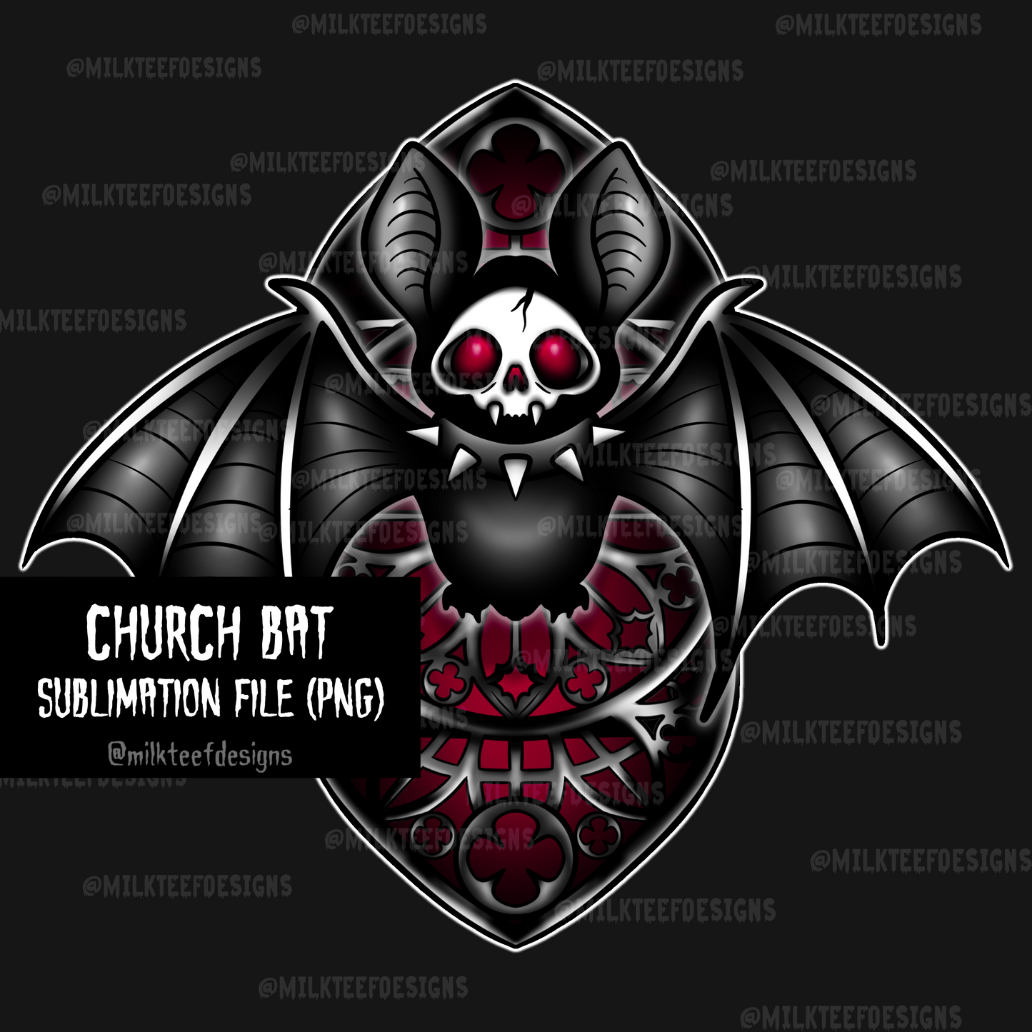 Church Bat / Sublimation Design (PNG)