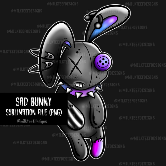 Sad Bunny / Sublimation Design (PNG)