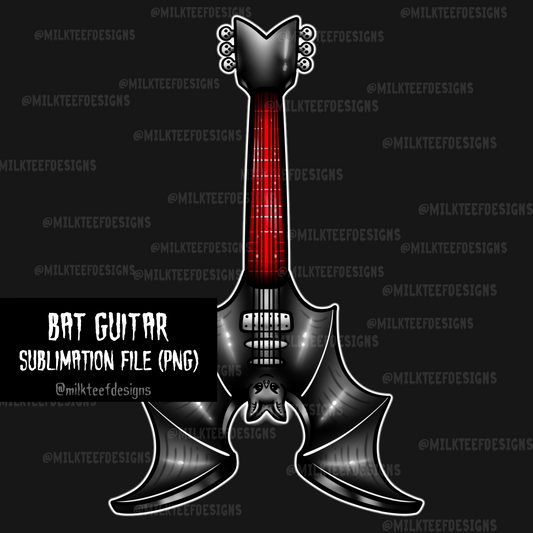 Bat Guitar / Sublimation Design (PNG)