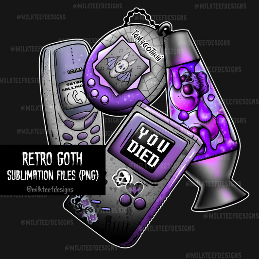 Retro Goth / Sublimation Design Bundle (PNG)