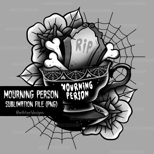 Mourning Person / Sublimation Design (PNG)